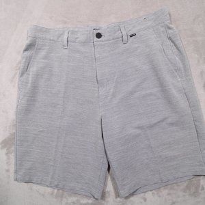 Hurley gray hybrid chino shorts 36 Men's